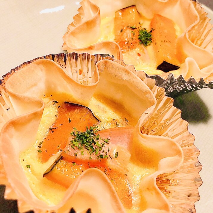 餃子の皮で 生クリーム不要のミニキッシュ風 レシピ 作り方 By はらぺこもも 楽天レシピ 餃子の皮で 生クリーム不要のミニキッシュ風 レシピ 作り方 By はらぺこもも 楽天レシピ